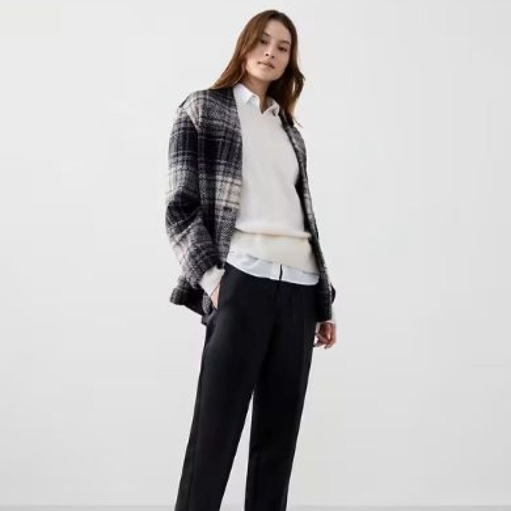 Banana Republic High-Rise Tapered Pants in Black, Women's Size 12, NWT